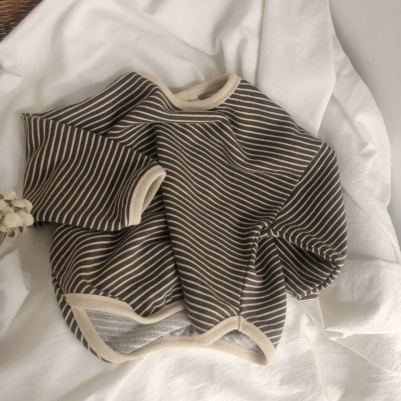 Striped Round Neck T-Shirts for Boys and Girls