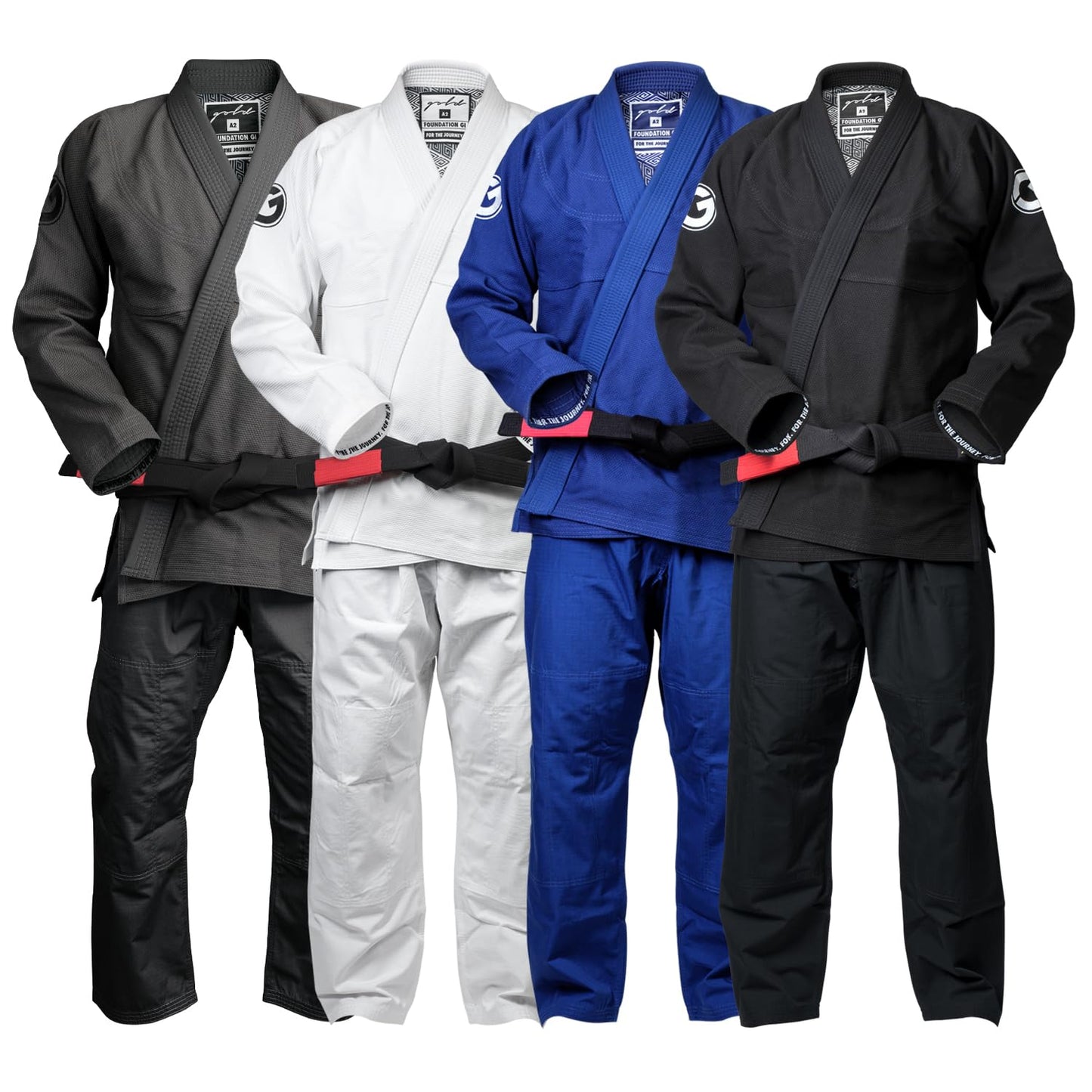 Gold BJJ Foundation Gi - Pearl Weave Jiu Jitsu Gi for Men and Women - IBJJF Competition Legal BJJ Gi (Black A3L)