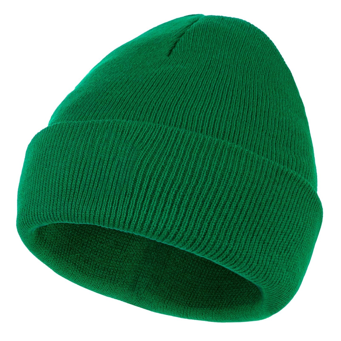 Women Mens Beanie Hats Women Slouchy Beanies Unisex Cuffed Knit Hat Skull Cap Green One Size