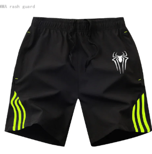 Men's Web-Slinging Athletic Shorts with Three Stripes