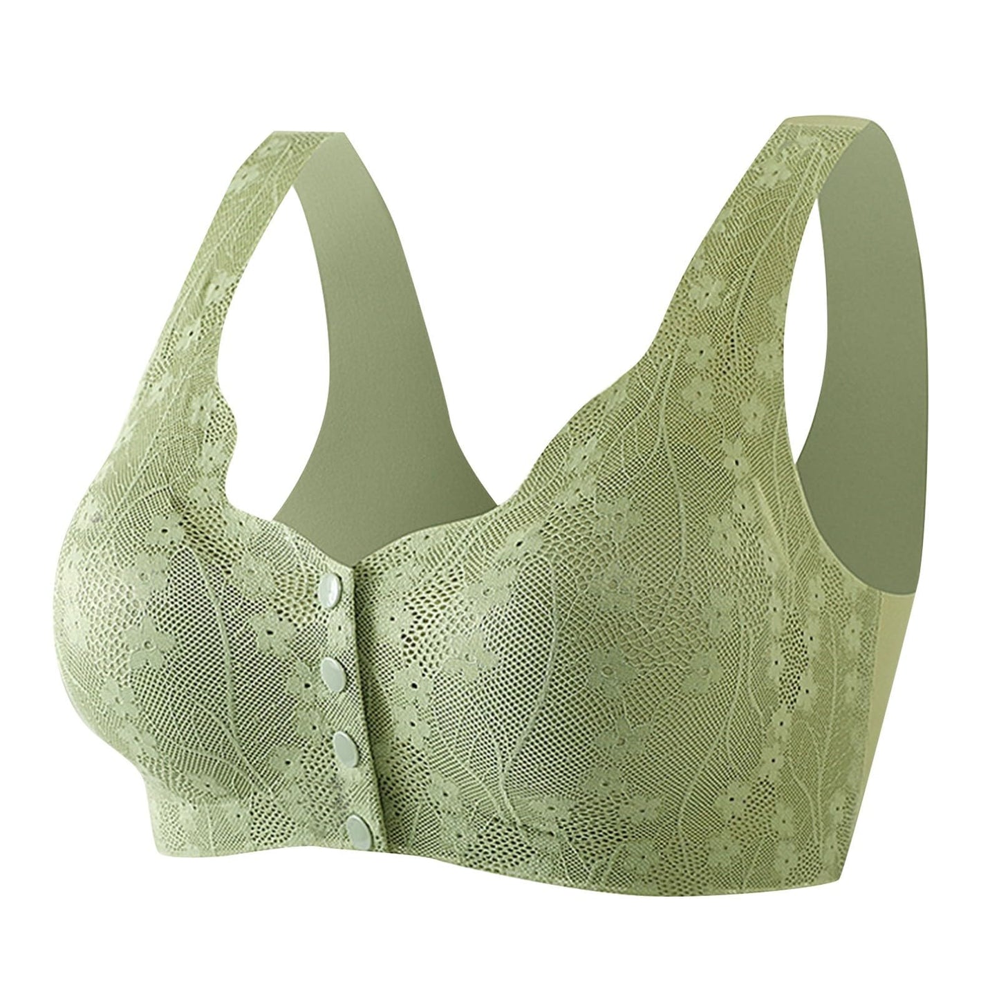 Gaexia Daily Deals Daisy Bras for Older Women Front Closure Comfortable Bra for Seniors Comfort Bras for Elderly No Wire Bras Yellow-10 40
