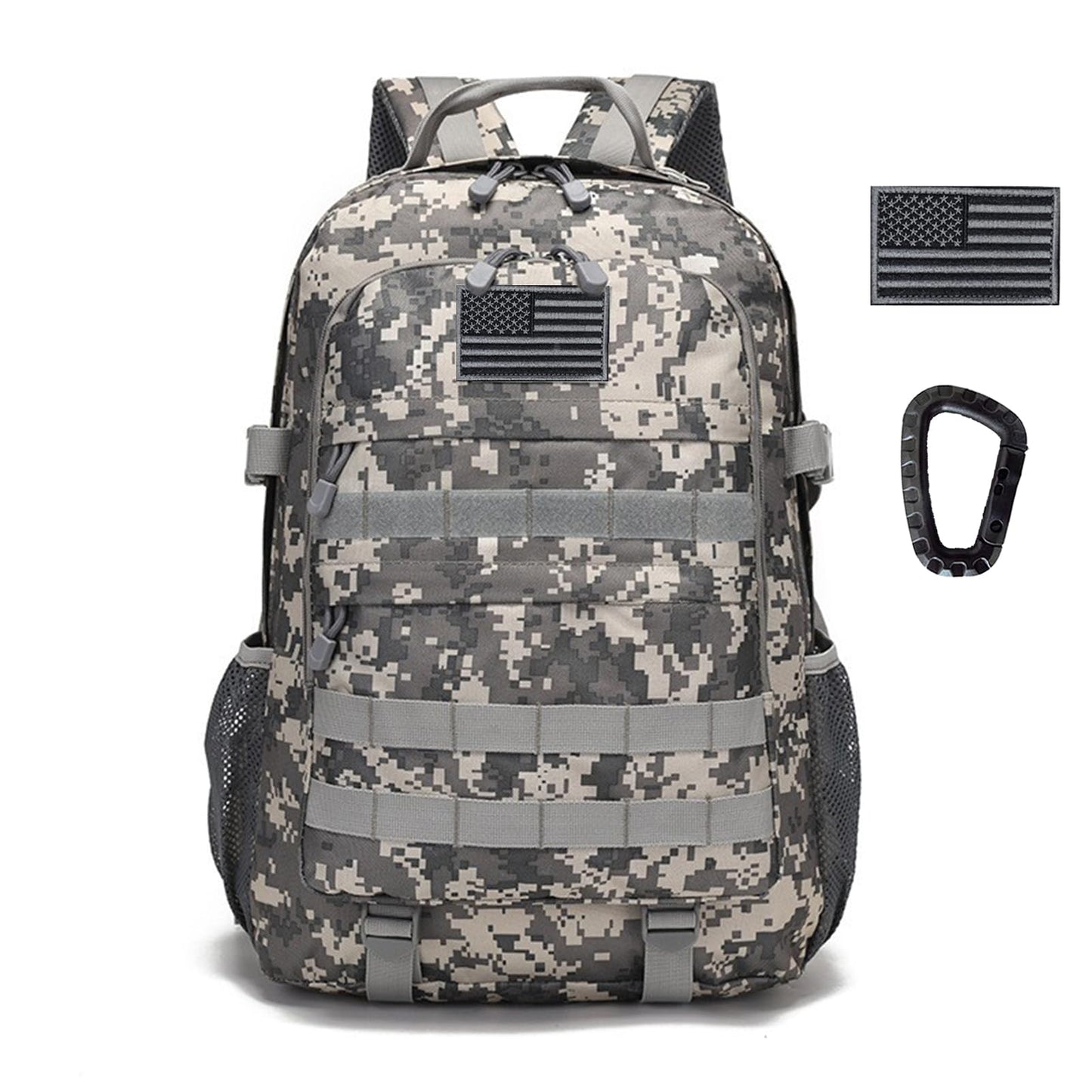 Aocmpxs Military Tactical Backpack 30L Hiking Daypack Water-Resistant 3 Day Assault Backpacks Molle Army Pack (ACU)