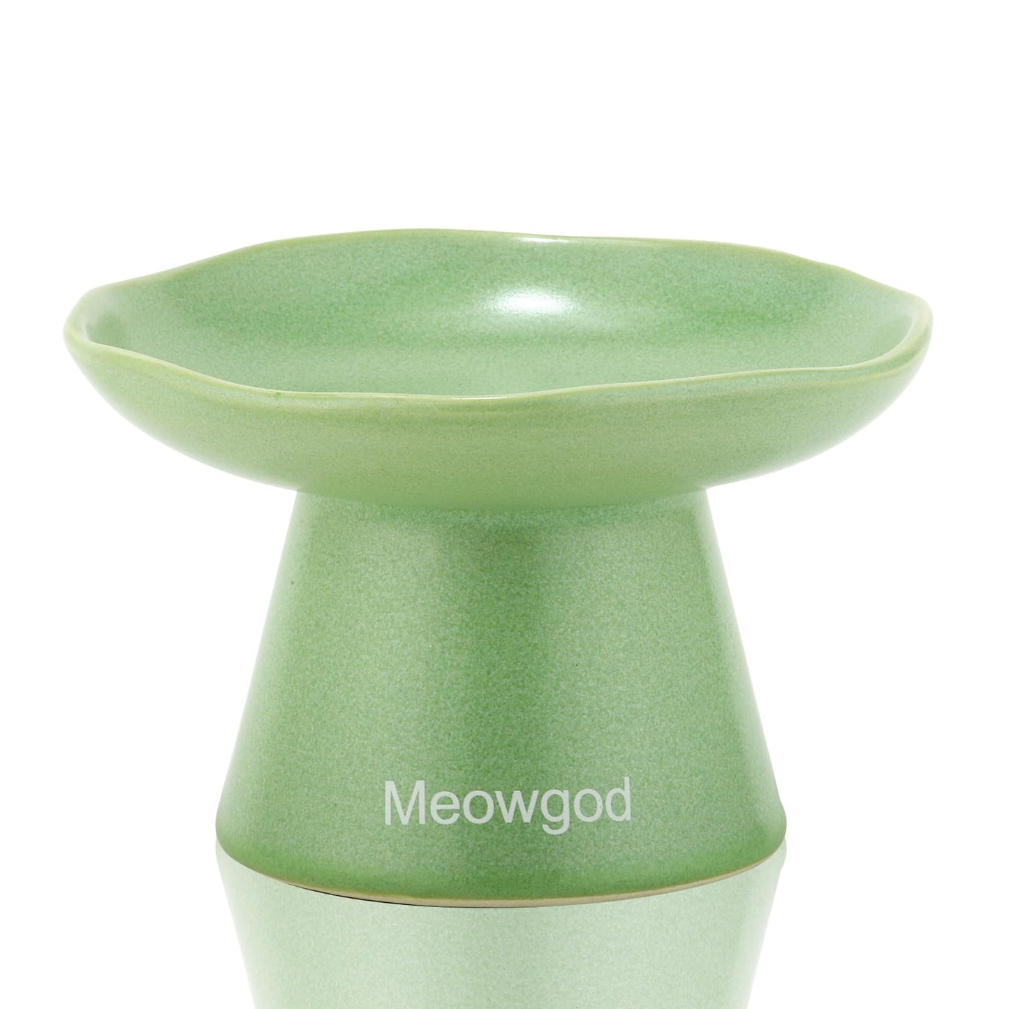 Elevated Cat Food BowlsWide Shallow 6.1" Ceramic Raised Cat Bowls Anti VomitingElevated Food Bowl Perfect for Flat Faced CatsStress FreeReliefs FatigueCat Food Dishes for Dry Food and Wet Food