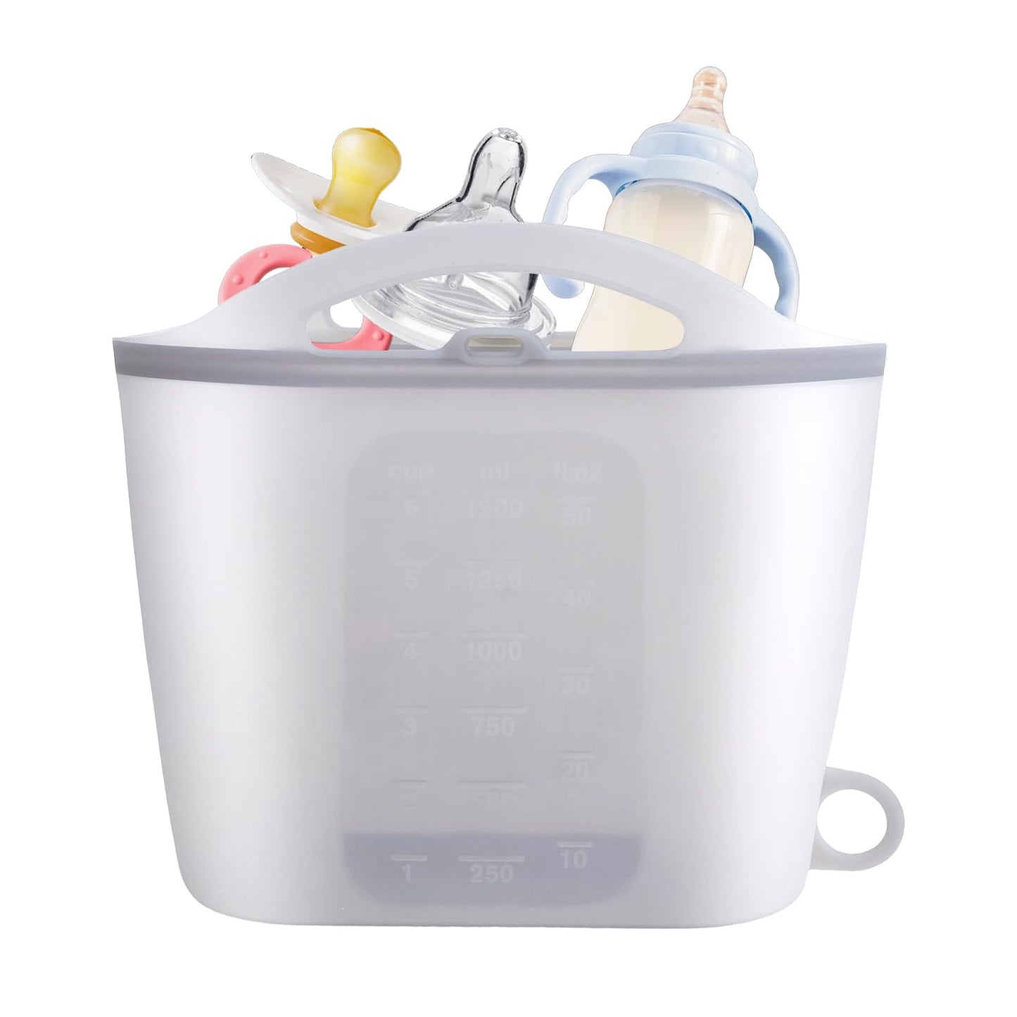 Jaxbo Silicone Microwave Steam Sterilizer Bag,Reusable Steaming Bags for Baby Bottles 1500ML Great for Baby Bottles Breast PumpPacifiers and Teethers,Breast Feeding Baby Travel Accessories