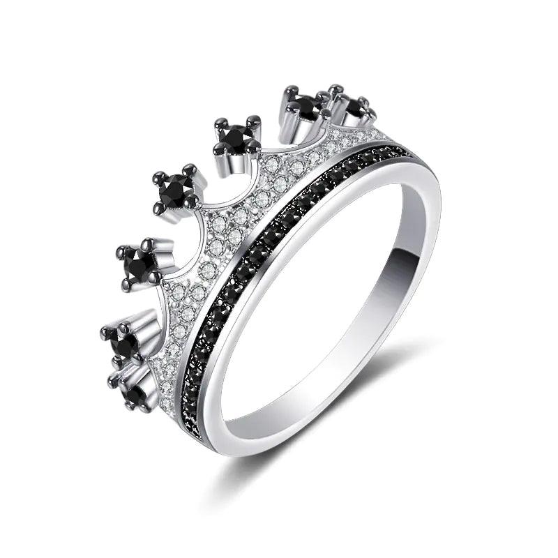 Two-tone Heart Shaped Zircon Ring