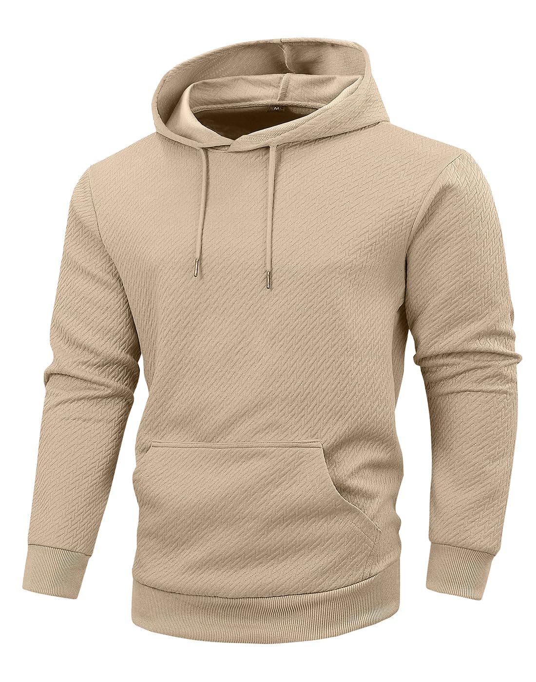 SAVKOOV Mens Loose Fit Hoodies Lightweight Pullover Casual Sweatshirts Khaki
