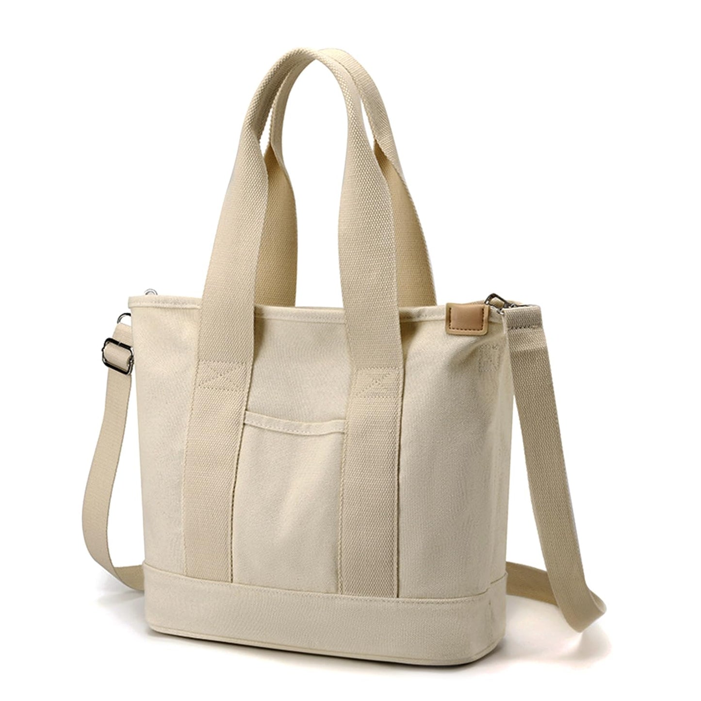 MINGRI Small Tote Bag for WomenMini Canvas Tote Bags with PocketsSmall Canvas Crossbody Bag Shoulder Bag with ZipperJapanese Hobo Tote Bag Small Satchel Bag with Shoulder Strap