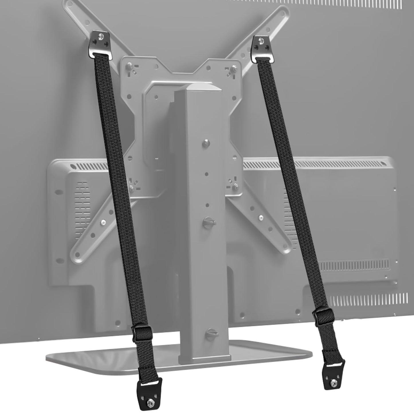 TV Safety Straps for Flat Screen TV and Furniture Heavy Duty TV Safety Straps with Metal Plate Baby Proofing for Home SafetyAnchor TV up to 85" to Furniture Or Wall Earthquake Straps for Furniture