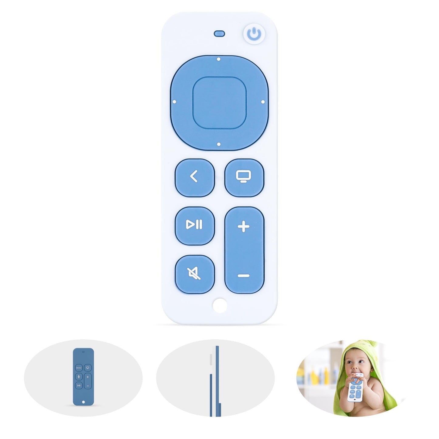 Maliton Silicone Baby Teething Toys for Infant Toddlers Teething Toys for Babies 6-12 Months Baby Gifts for Girl & Boy Baby Remote Control Shape Teething Toys for Sucking Needs BPA Free(Blue)