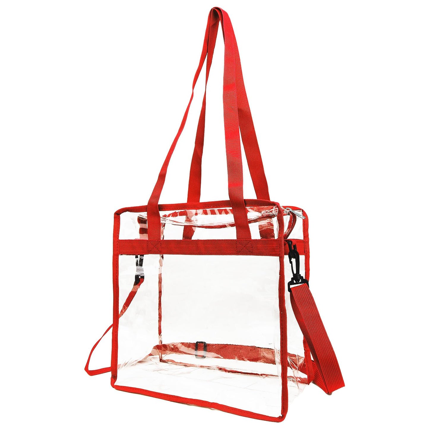 emissary Clear Bag Stadium Approved Clear Tote Bag For Women Clear Plastic Bags With Handles Clear Bags For Concerts Clear Lunch Bags For Work See Through Tote Bag Small Plastic Tote Bags