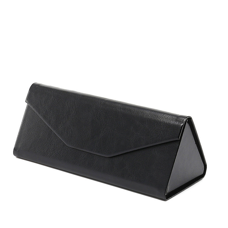 Portable Round Folding Eyeglasses Case with Magnetic Closure