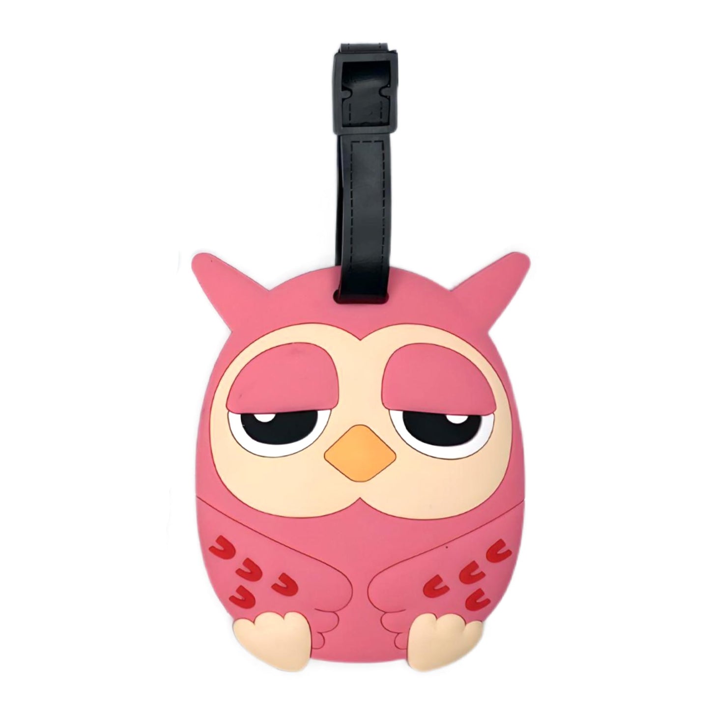 ANINIUCN Cute Owl Silicone Luggage Tag – Fun ID Tag for Suitcases Backpacks and Travel Bags – Ideal for Teens and Adults