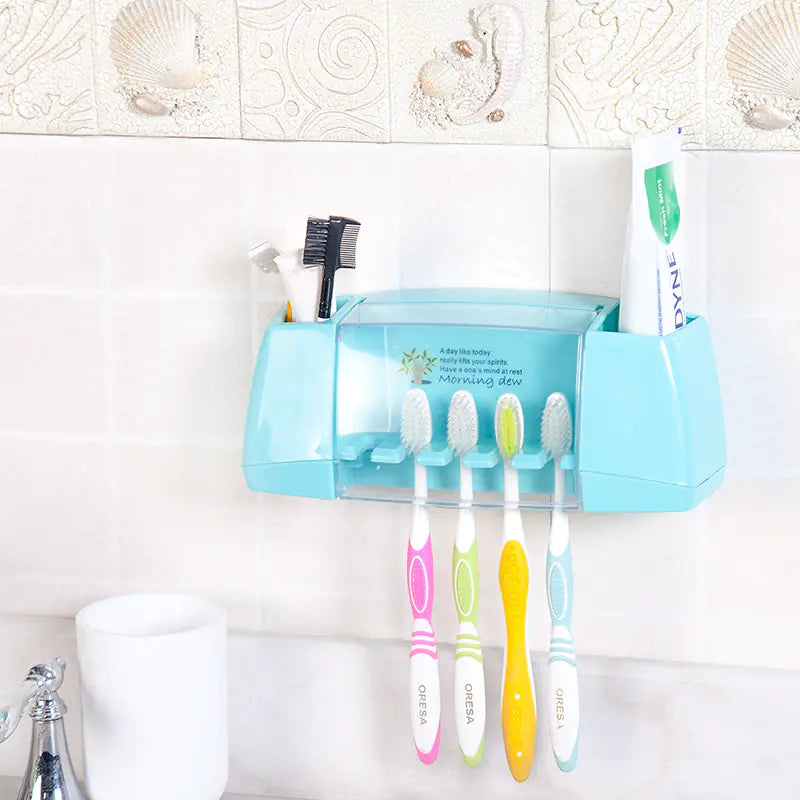Toothbrush Holder and Storage Rack for Home Use