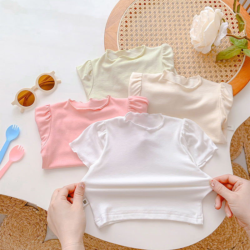 Newborn Short-Sleeved Baby T-shirt in Candy Colors