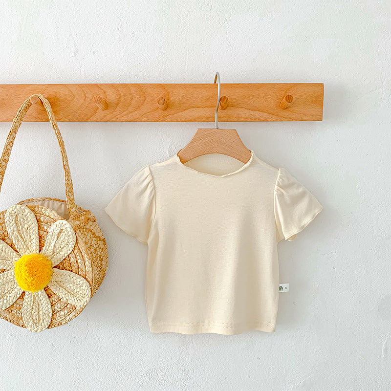 Newborn Short-Sleeved Baby T-shirt in Candy Colors