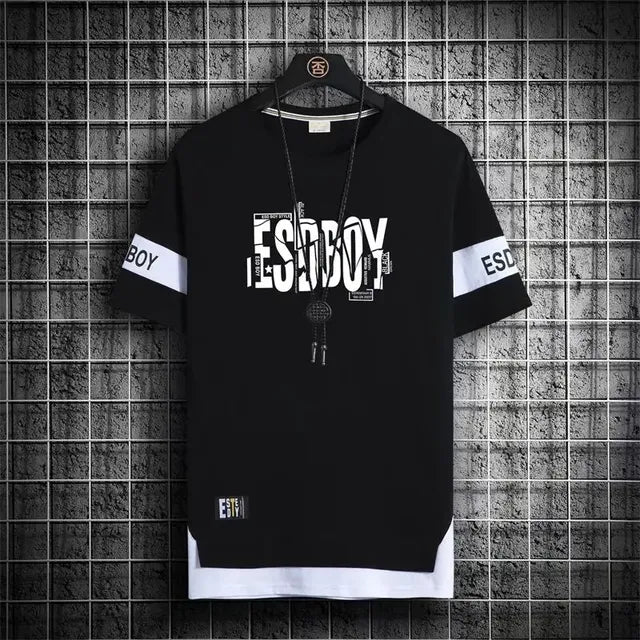 Men's Summer Short Sleeve Graphic T-Shirts (Japan Fashion)