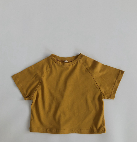 Boys' and Girls' Loose Basic Short Sleeve T-Shirts