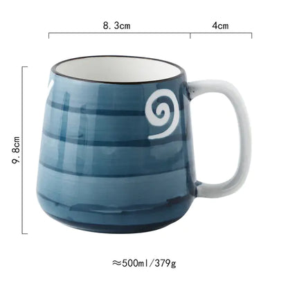 Large Handpainted Ceramic Coffee Tea Milk Mugs