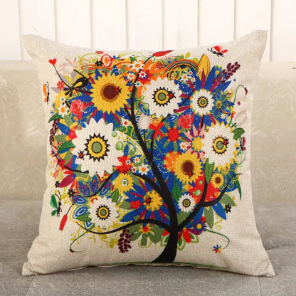 Linen Printed Pillows for Car and Couch Decoration