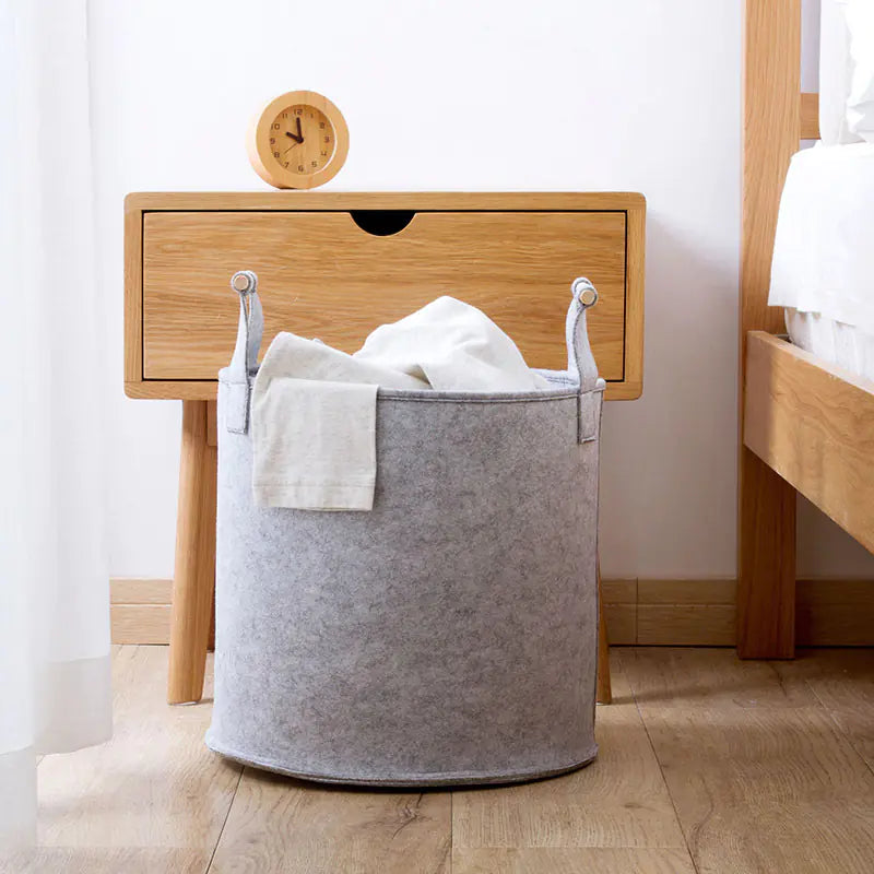 Minimalist Felt Storage Basket for Home and Car