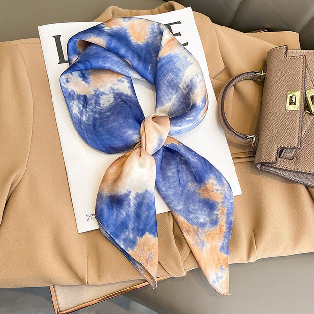 Luxury Silk Satin Scarves for Women - 70x70 cm Square