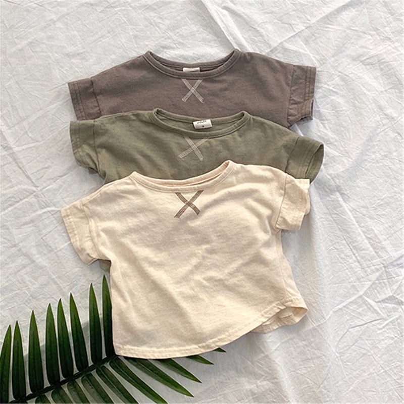Summer Baby Kids Simple Short-Sleeve T-Shirt