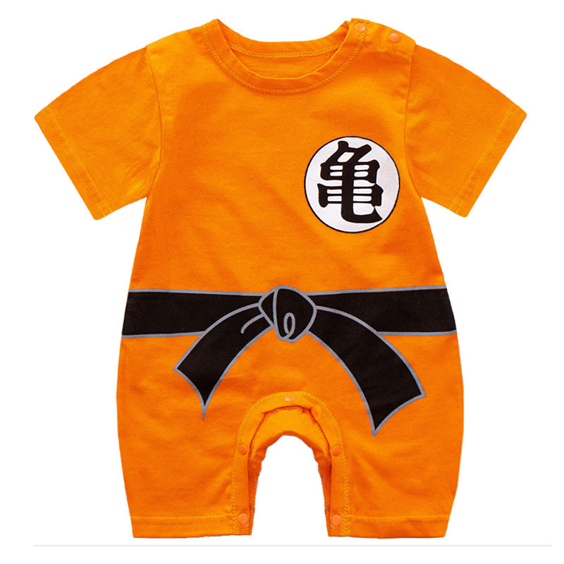 Cute Cartoon Printed Short Sleeve Baby Bodysuits