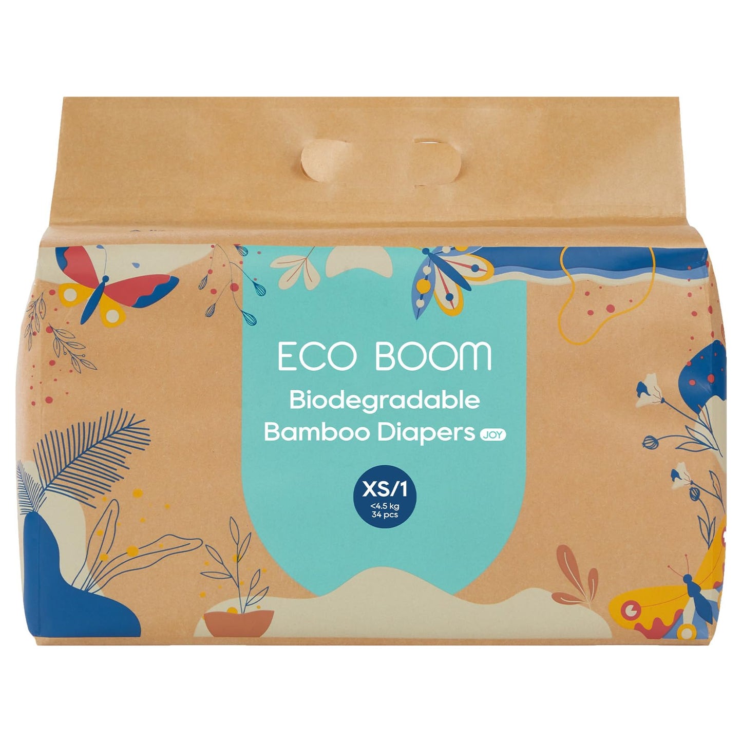 ECO BOOM Size 1 Diapers Bamboo Viscose Diapers Sustainable Paper Packaging