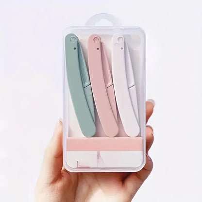 3 Pcs Folding Eyebrow Razors for Hair Removal