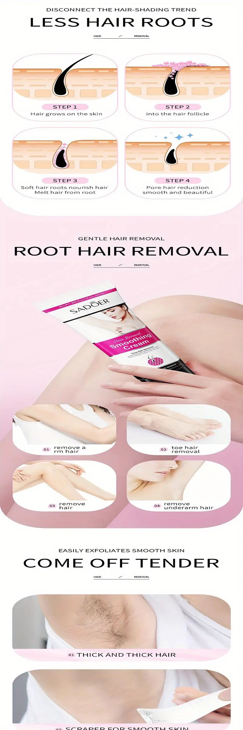 Moisturizing Smooth Hair Shaving Cream for Easy Use