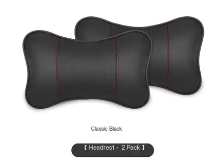 2pcs Multi-color Leather Car Neck Pillows for Support