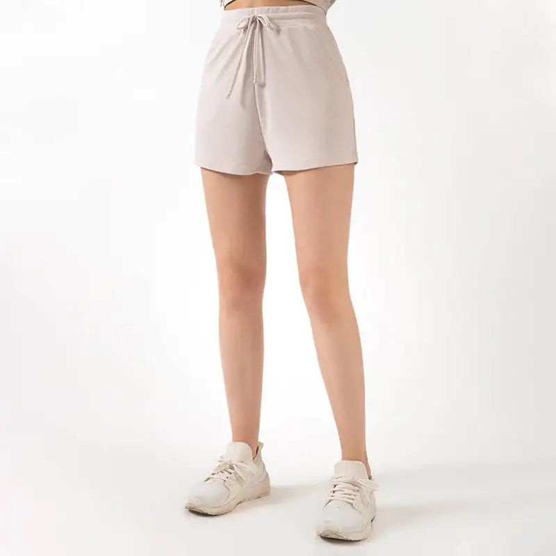 Lace Wide Loose Yoga Shorts for Women's Fitness