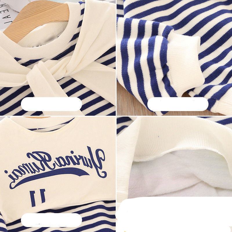 Boys' Striped Long Sleeve Hoodies for Spring Autumn
