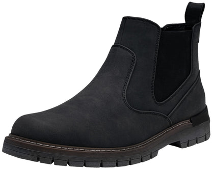 Jousen Mens Boots Retro Mens Casual Boots Chelsea Boots Mens Slip On Boots for Men(AMY8121A Black 10.5)