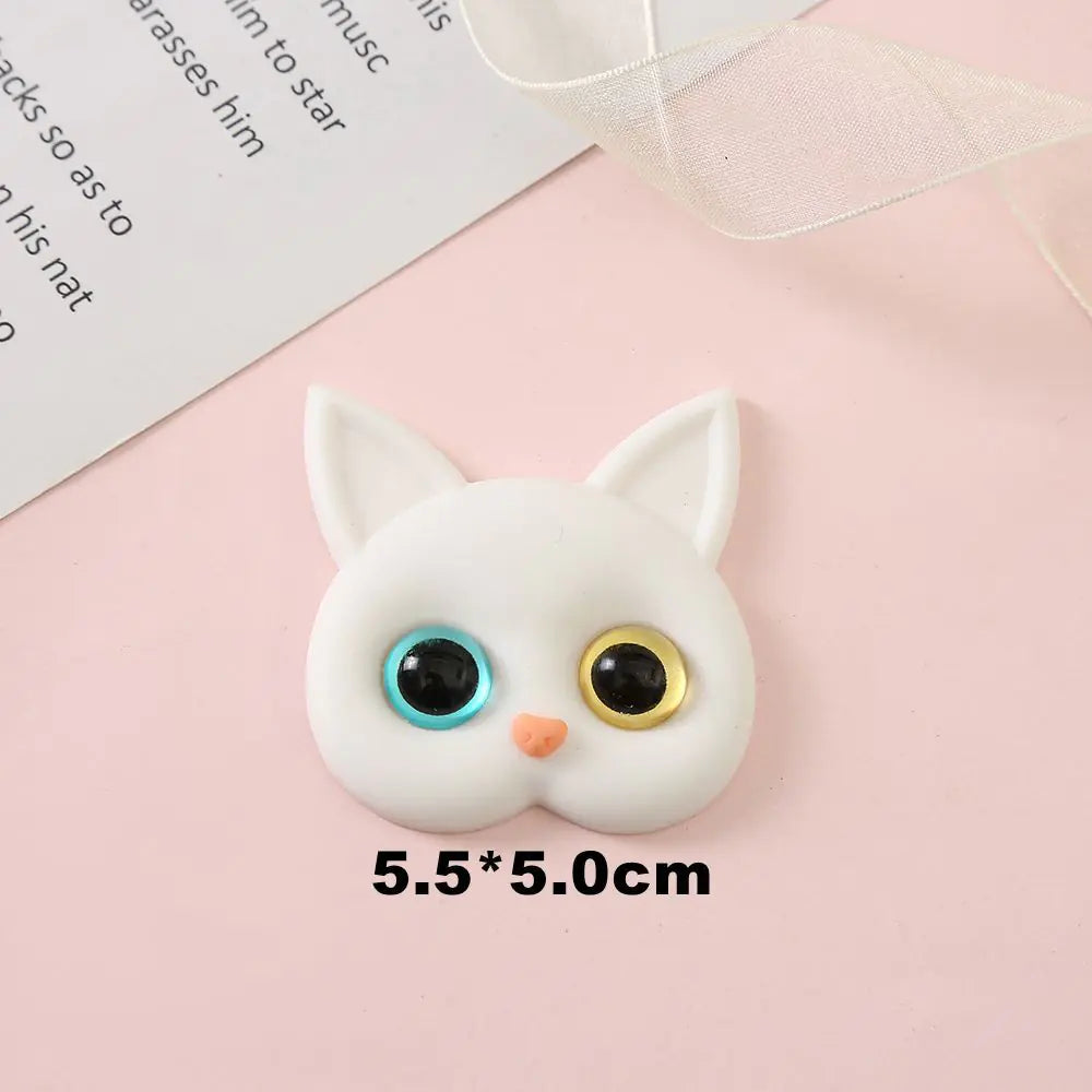 3D Cat Resin Accessories for DIY Phone Cases & Decor