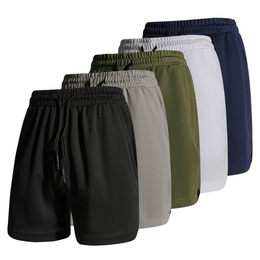 CNRUWE Mens Workout Running Shorts Lightweight Breathable Gym Athletic Shorts 5 inch Inseam Short Men with Zipper Pockets