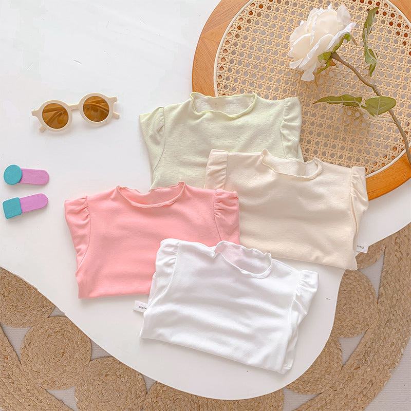 Newborn Short-Sleeved Baby T-shirt in Candy Colors