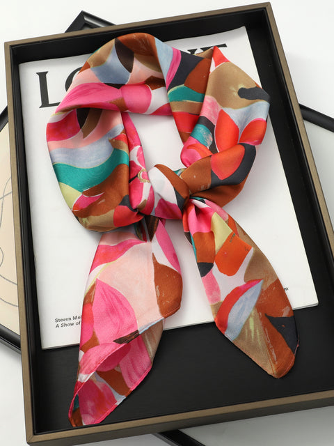 Luxury Silk Satin Scarves for Women - 70x70 cm Square