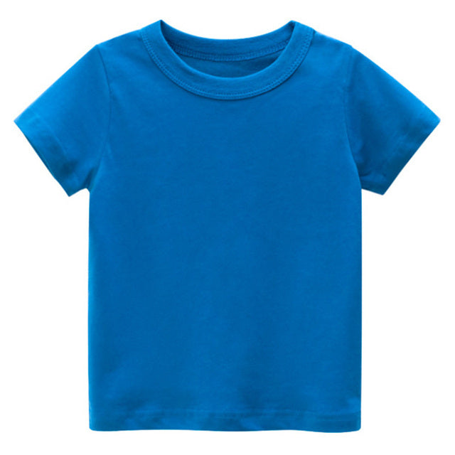 Solid Color Cotton T-Shirts for Kids and Toddlers