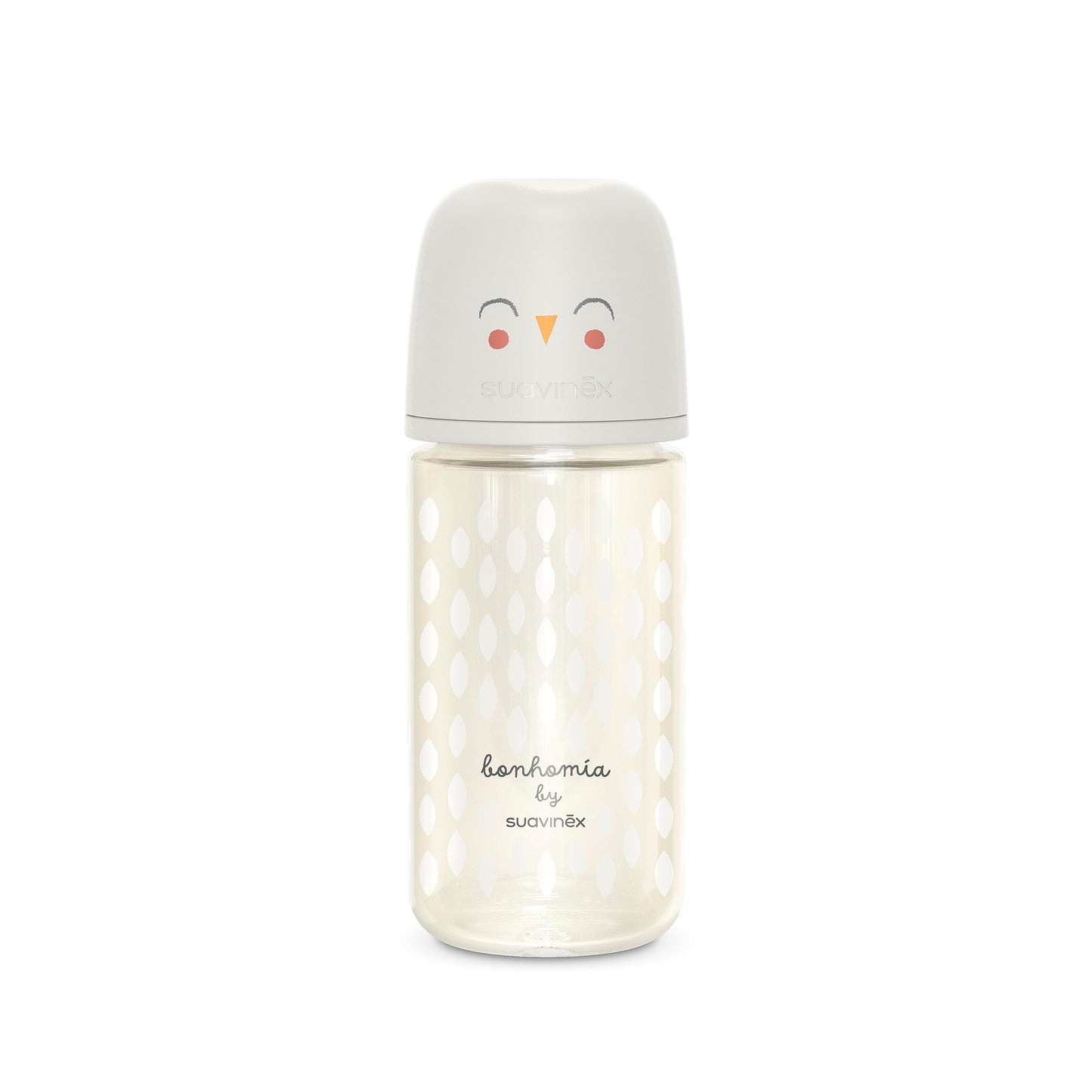 Suavinex Bonhomia Glass Baby Bottle with SX PRO Silicone Nipple Anti Colic Baby Bottles Baby Bottles for Breastfed Babies Medium Flow 3mo 8oz Beige