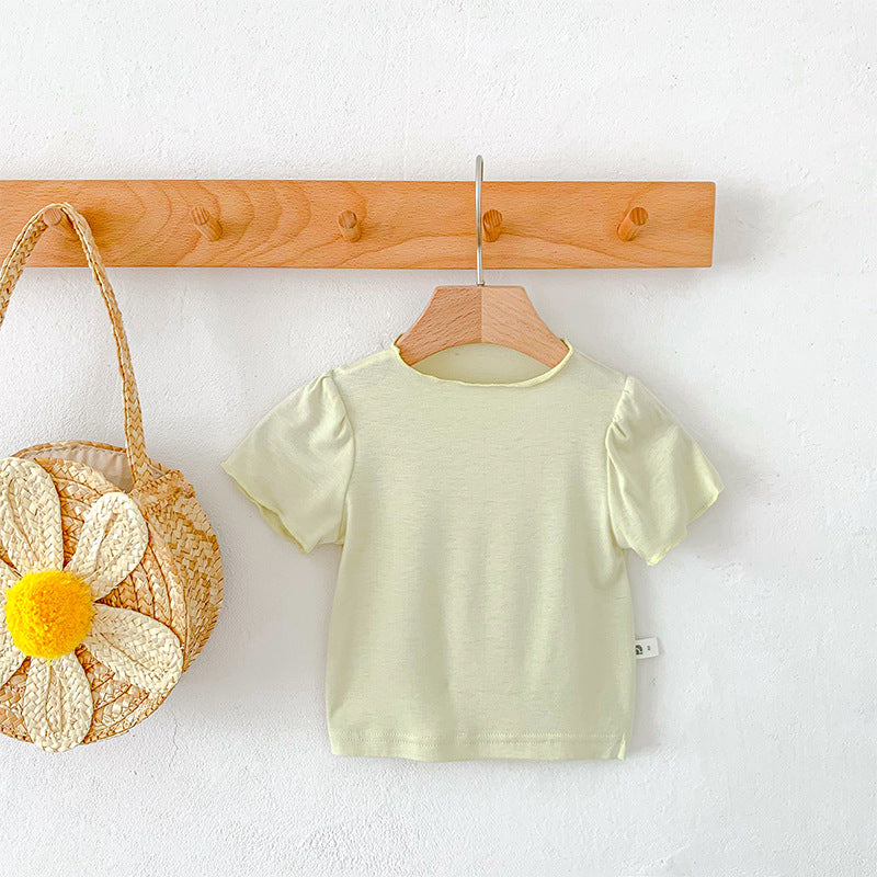 Newborn Short-Sleeved Baby T-shirt in Candy Colors