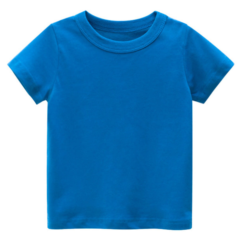 Solid Color Cotton T-Shirts for Kids and Toddlers