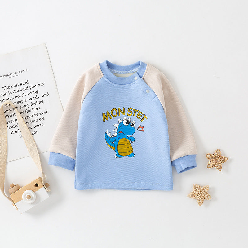 Baby Autumn Winter Warm Fleece Long Sleeve T-Shirt