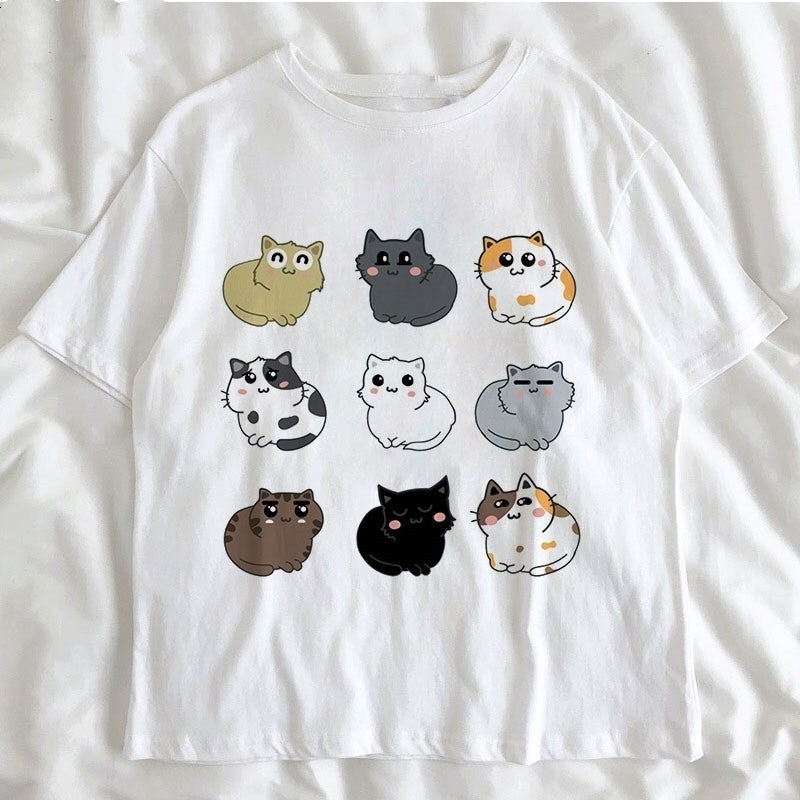 Cute Shiba Inu Couple T-Shirts for Students (Unisex)