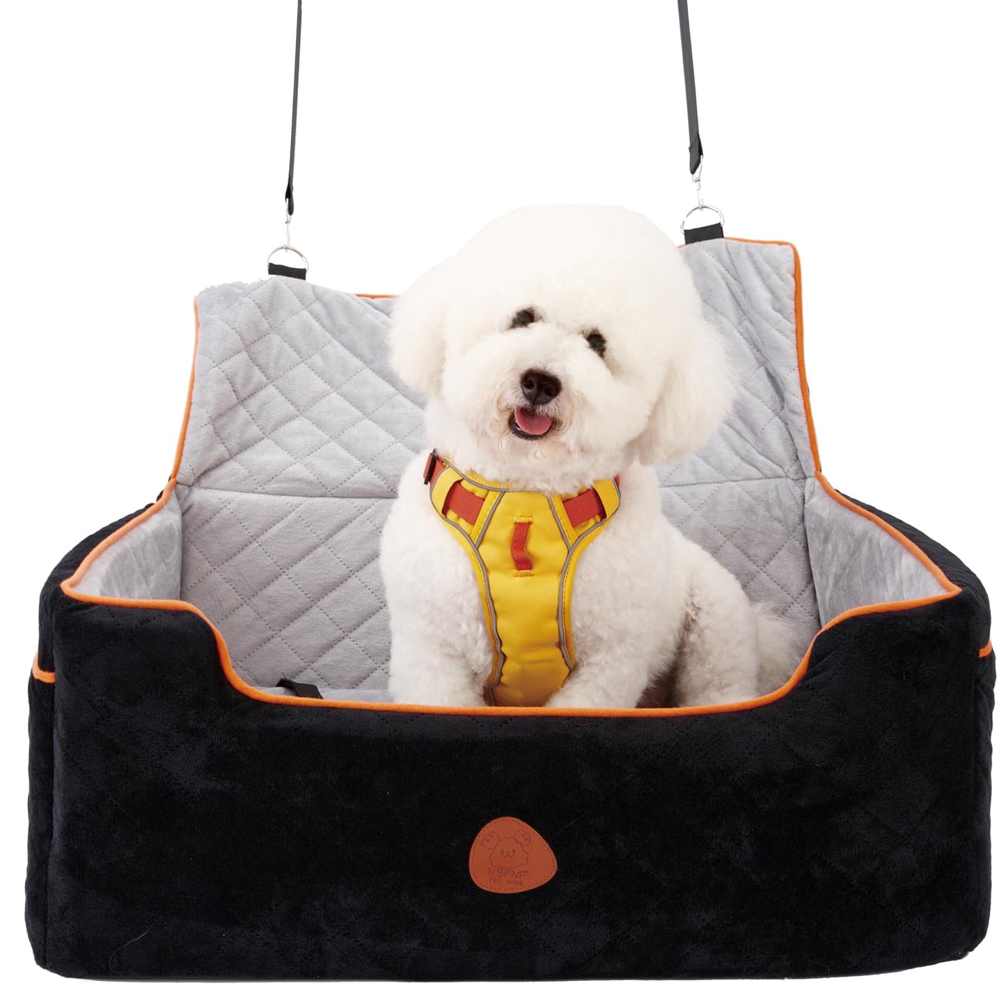 Dog Car Seat for Large Size Dogs Washable Pet Car Seat for Dog up to 55 lbs Multi-Functional Booster Seats with Thick Cushion 2 Safety Leashes Dog Sofa Cushion & Travel Bed