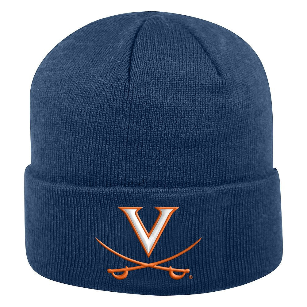 Top of the World unisex adults Cuffed Knit Hat Team Icon sports fan beanies Virginia Cavaliers Navy One Size US