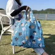 Reusable Cartoon Grocery Tote Bags - Large Capacity (1pc)