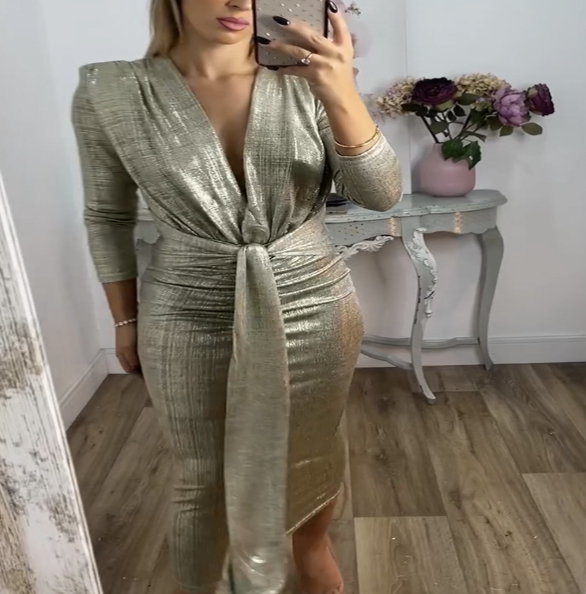 Gleam V-Neck Dress