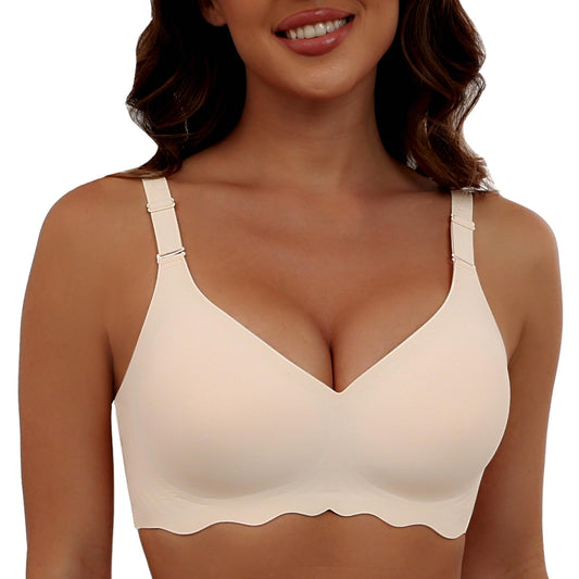HORISUN Bras for Women Seamless Full Coverage Womens Bras No Underwire T-Shirt Bra(Nude 2XL)