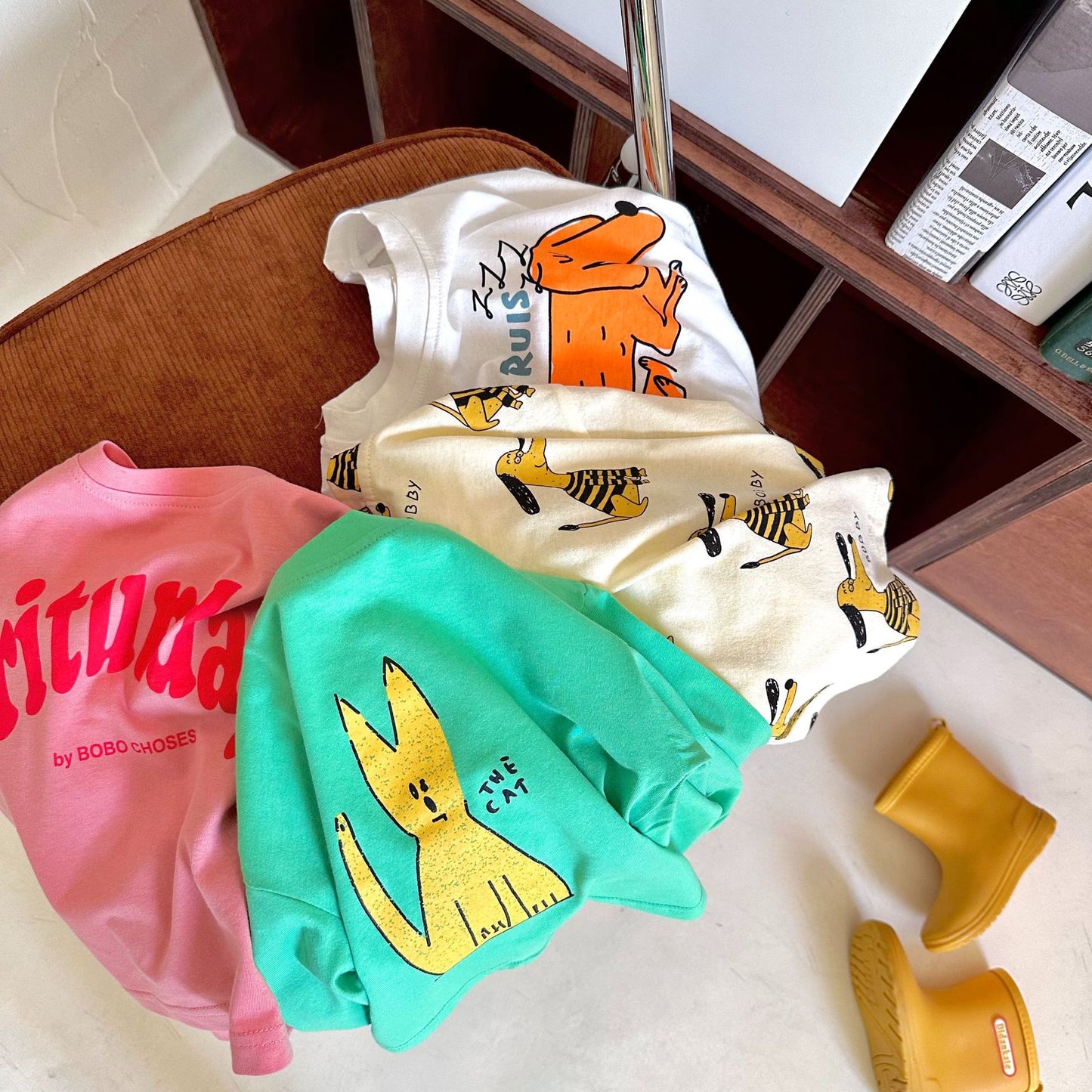Spring Long Sleeve Cartoon T-Shirts for Kids